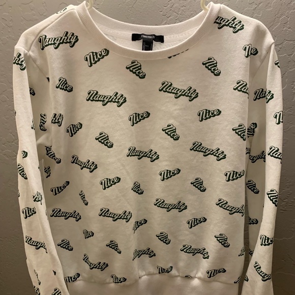 Forever 21 Sweaters - Naught and Nice Sweatshirt Forever 21 Sweaters - Naught and Nice Sweatshirt